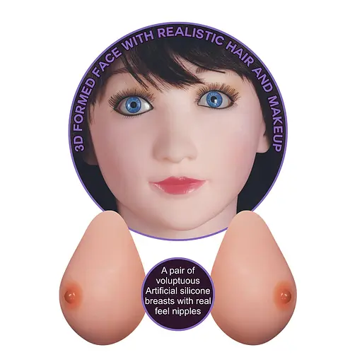 Секс-лялька LoveToy Silicone Boobie Super Love Doll 152 см брюнетка - фото 3