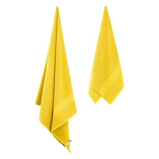 Набор полотенец махровых Ardesto Essence 50х90 см 70х140 см 2 шт. 100% хлопок желтый (ART2358YE)  - фото 5