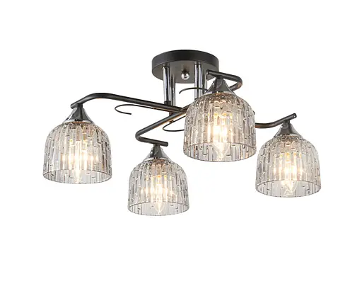 Люстра декоративна V 6405-4 BK+CR