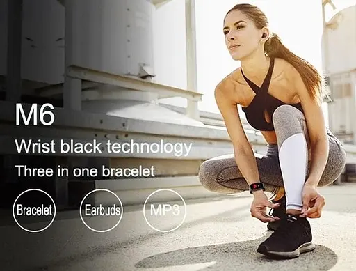 Смарт-браслет Smart Band M6 чорний - фото 4