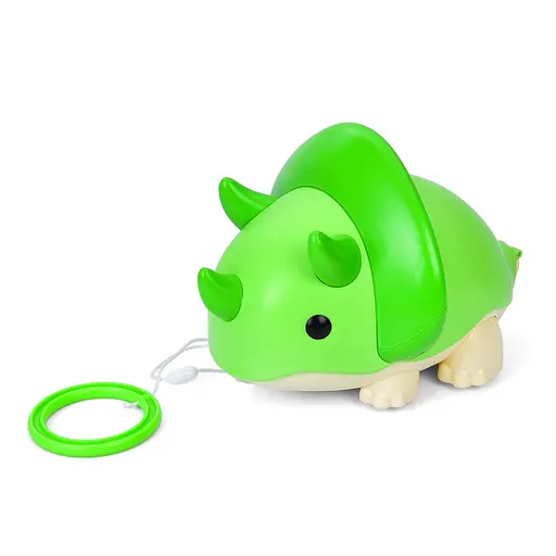 Дитяча каталка на палиці "Динозаврик" Bambi XQS2087A, яйця-пазли 12 штук - фото 1