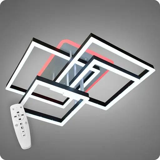 Люстра світлодіодна 517 Dlight 3color з пультом 145Вт Чорний (01865) - фото 1