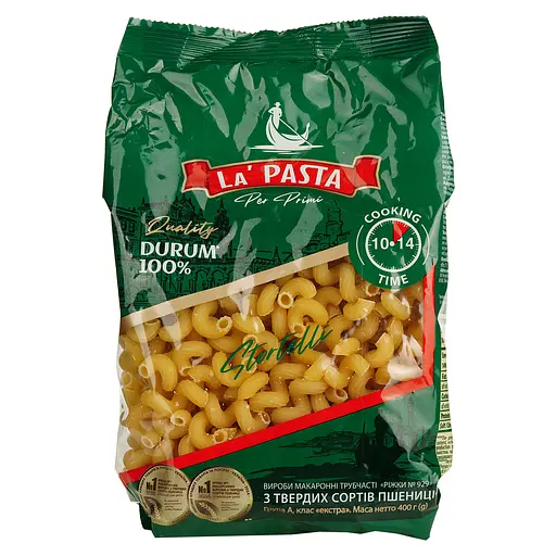 Макаронные изделия La Pasta рожки 400 г х 2 шт. (483550)  - фото 3