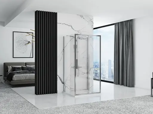 Душевая кабина Rea Rapid Slide 150x90 chrome пристенная REA-KPL-09116, Универсальная, прозрачная, хром - фото 5