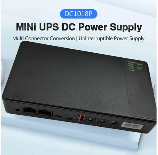 UPS ДБЖ безперебійне живлення для роутера, терміналу ONU, DC 5/9/12V, USB Type-C, Voltronic DC18W 10400mAh - фото 6