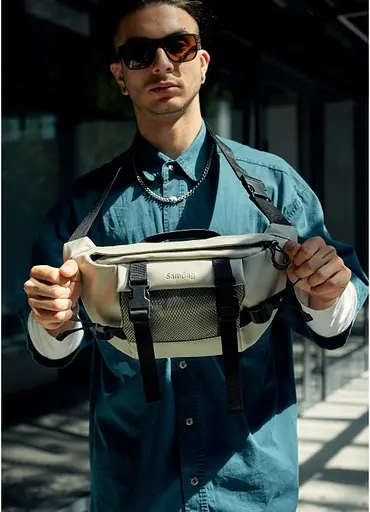 Чоловіча поясна сумка бананка Sambag 38х21 см sum0022764 - фото 2