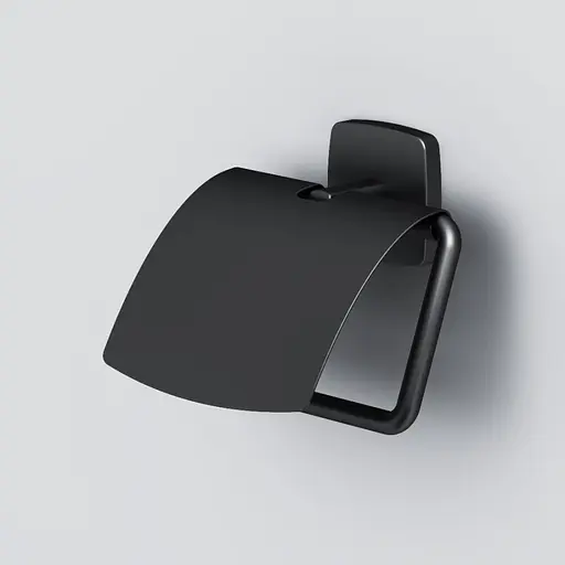 Держатель туалетной бумаги с крышкой AM.PM Gem black A90341422 Черный матовый - фото 3