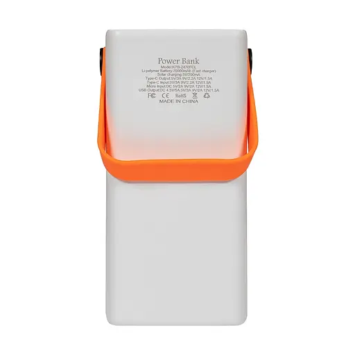 Повербанк 70000mAh Power Bank Kraft KPB-2470FCL White 22.5W QC3.0 LED-ліхтар (43-00070) - фото 4