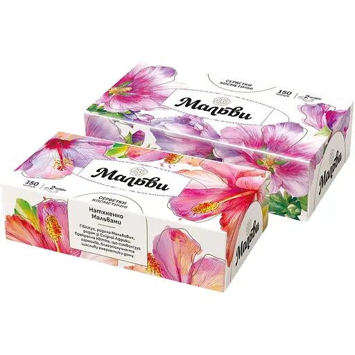 Салфетка Мальви косметическая 200х200 мм 2 слоя 150 шт.  - фото 3