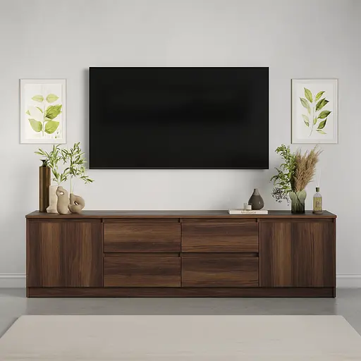 Тумба під телевізор MebelStar Нео 4Ш2Д 200x43x53 см Дуб бурштиновий (MBS-1267) - фото 2