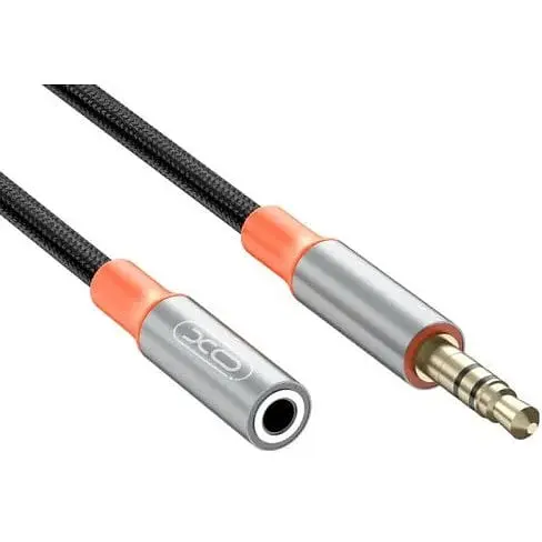 Адаптер XO NB-R269A 3.5 мм Male 3.5 мм Female 1 м Черный - фото 1