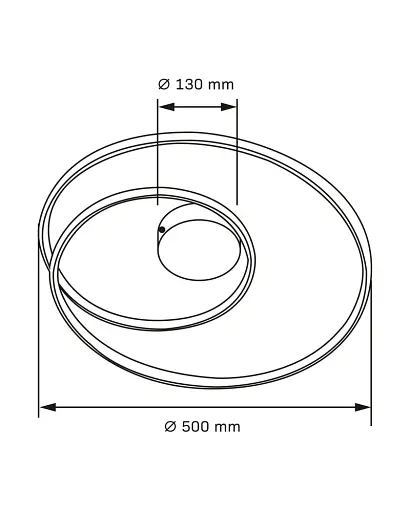 Люстра светодиодная потолочная круглая Goldlux 328038 Zefira 50 Led 1x40W 4000K 3700Lm IP20 Антрацит - фото 3