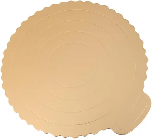 Подложка картонная для торта подставка кондитерская под торт D 24.5 см золотая, Kitchen Master Золотистый 86144 - фото 2