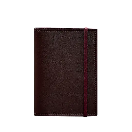 Кожаная обложка для паспорта 1.0 бордовая - фото 6