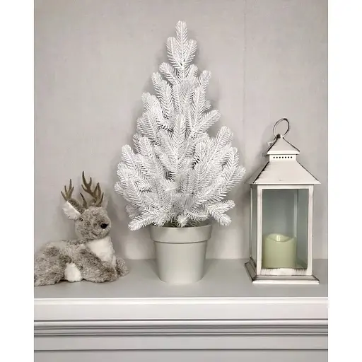 Елка Hvoya Traditional литая в горшке 50 см белая новинка - фото 3