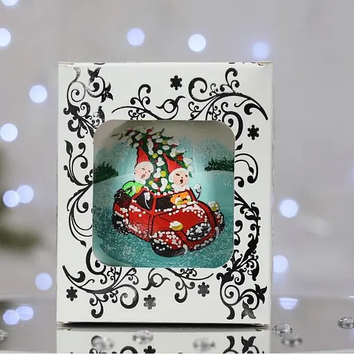 Ялинкова прикраса Санта Шоп На зустріч Новому року скло (4820001112740) - фото 6