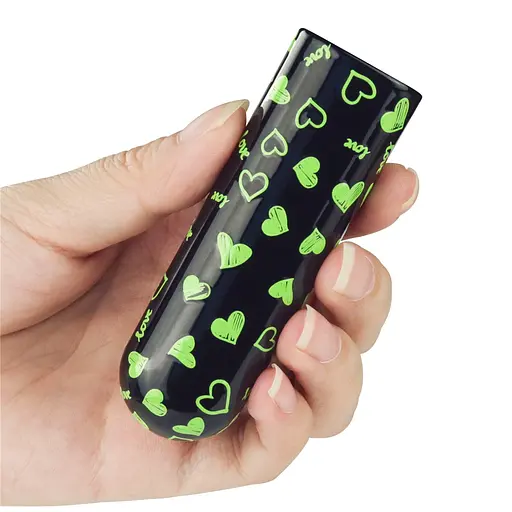 Вибратор для клитора Lovetoy Heart Massager Glow In The Dark 8.5 см черный - фото 9
