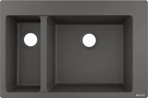 Кухонная мойка Hansgrohe S510-F635 770x510 на две чаши 180/450 Stonegrey 43315290, Серый - фото 1