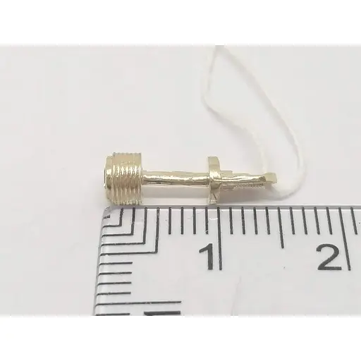 Золоті сережки-пуссети Гаразд з фіанітами. 3533296 - фото 3