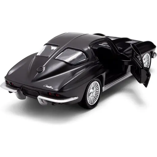 Автомодель TechnoDrive Chevrolet Corvette Split Window 1963 матовый черный (250411U) - фото 7