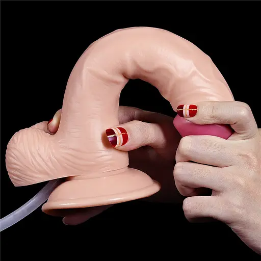 Фаллоимитатор с эякуляцией LoveToy Squirt Extreme 23 см телесный - фото 6