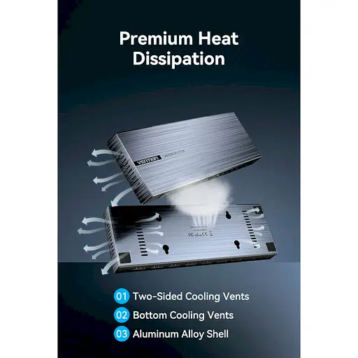 Сплітер Vention 4K 1x8 HDMI Splitter Black Aluminum Alloy Type EU Standard - фото 12