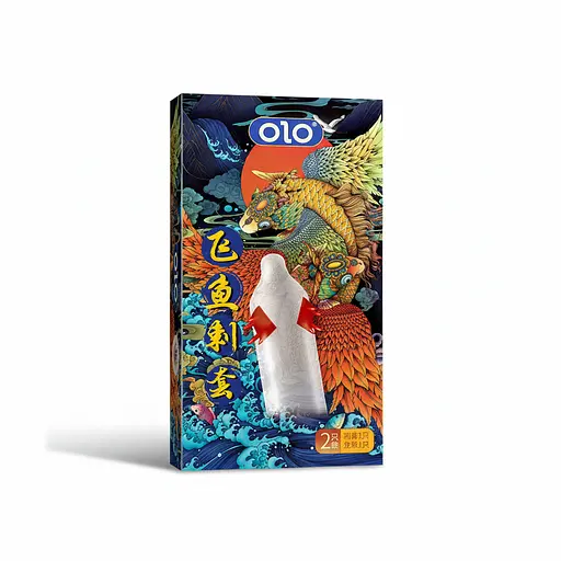 Презервативи стимулюючий з вусиками OLO Flying Fish (Летюча Риба) з силіконовою змазкою 18 см 2 шт. - фото 2