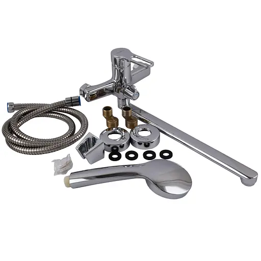 Змішувач для ванни Globus Lux Dolly GLD-0208 латунний з душем для установки на стіну елегантний та функціональний - фото 6