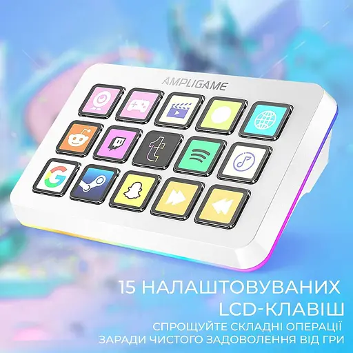 Контролер для стримінгу Fifine Ampligame Stream Deck D6W [152664] - фото 7