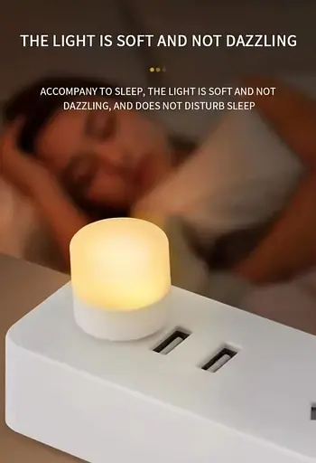 Портативна USB світлодіодна лампа-нічник із теплим (3000К) світлом, працює від Power Bank, та ін. ґаджетів 5В - фото 6
