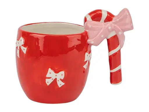 Набор кружок Леденец керамический 400 мл 2 шт Красный Розовый - фото 2