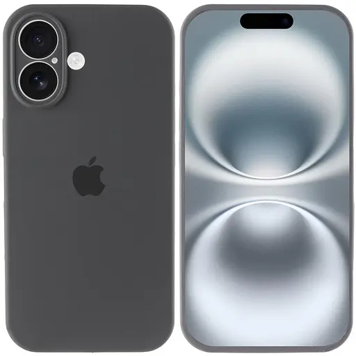 Чохол Epik Silicone Case Full Camera Protective AA для Apple iPhone 16 Plus 6.7 Сірий/Dark Gray - фото 3