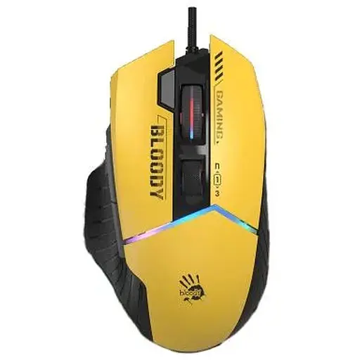 Мышь Bloody W95 Max, Sports Lime, USB, оптическая (сенсор MAX BC3332-A), 100 – 12 000 cpi, 10 кнопок (8 программируемых), встроенная память, RGB подсветка, переключатели более 50 млн. нажатий, ножки X'Glide,