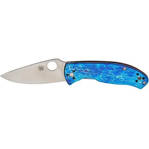 Ніж Spyderco Tenacious D2 Titanium Blue
