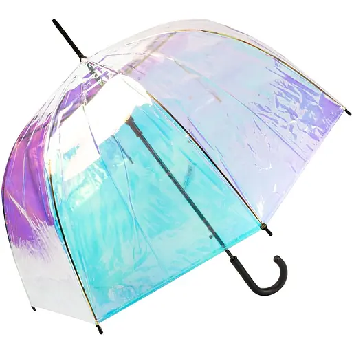 Женский зонт-трость полуавтомат Happy Rain 85 см прозрачный