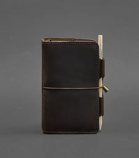 Шкіряний блокнот (Софт-бук) 3.0 темно-коричневий - фото 1