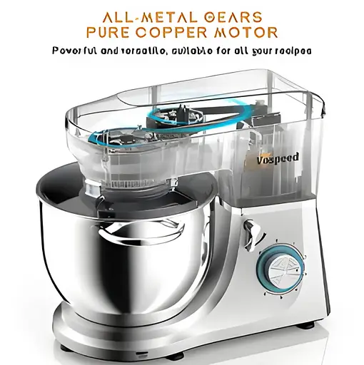 Кухонный комбайн Vospeed планетарный тестомес 1500 Вт SM-1507x 7 л Grey - фото 6