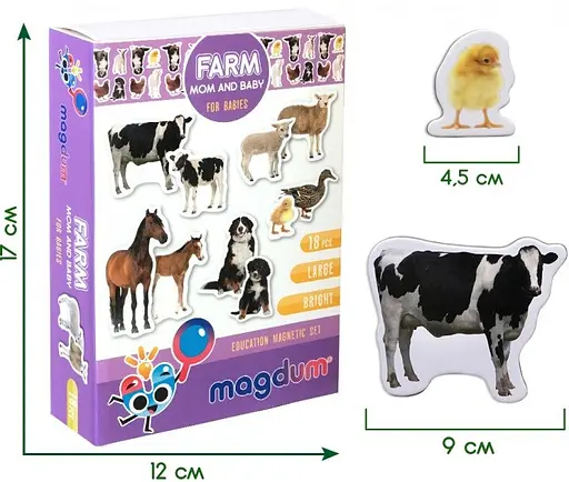 Набір магнітів Magdum "Ферма Мами і малюки" ML4031-08 EN - фото 2