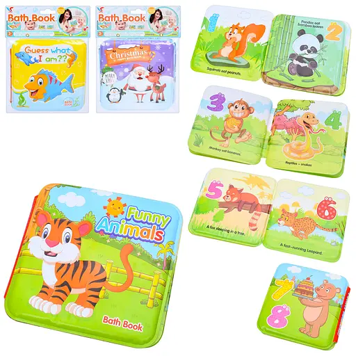 Гра для купания книжка, 14x14 см, слова на английском, пищалка, 16.5x21x2.5 см (в ассортименте) - фото 2
