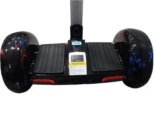 Гироскутер-сигвей с ручкой Smart Balance A8 Premium 10.5" Черный с молниями - фото 6