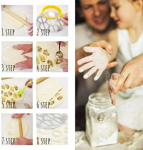 Металева вареничниця (форма для швидкого ліплення вареників) Ø26 см Харків, ХЕАЗ 81684 - фото 5