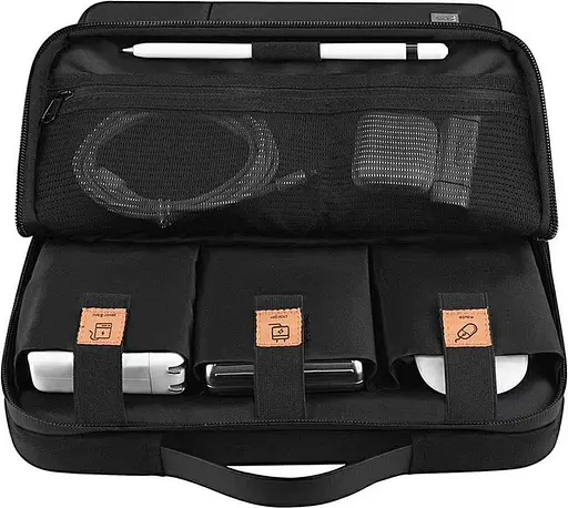 Сумка для ноутбука WiWU Alpha Double Layer Sleeve для MacBook 16/15.6" (Black) [53717] - фото 5