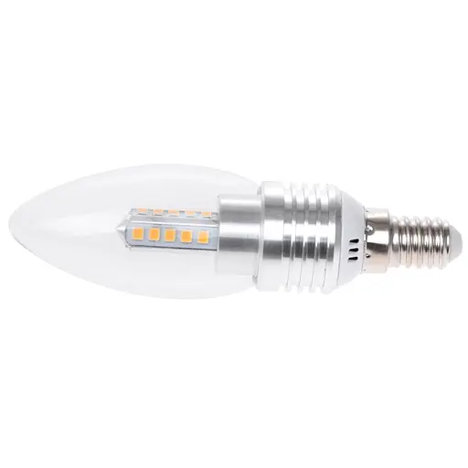 Лампа Brille светодиодная LED 5W E14 WW C37 Silver 220 В - фото 5