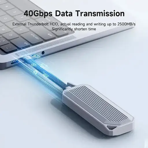 Кабель для передавання даних Hagibis USB4 Data Cable 40Gbps USB C to Type C 13 см (UCD4) - фото 5