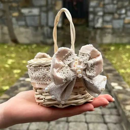 Пасхальная корзина 10х10х15 см. hand-made MIS LT 9 - фото 1