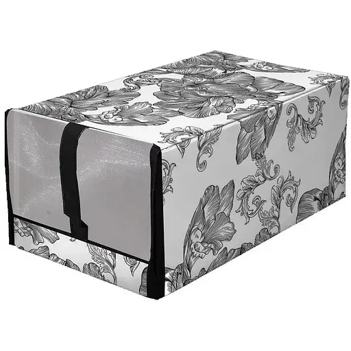 Органайзер Idea Home Anthracite Flowers NPA-01 34x22x16 см (NPA-01 ткань с/кр д/обувь Anthracite Flowers) - фото 1