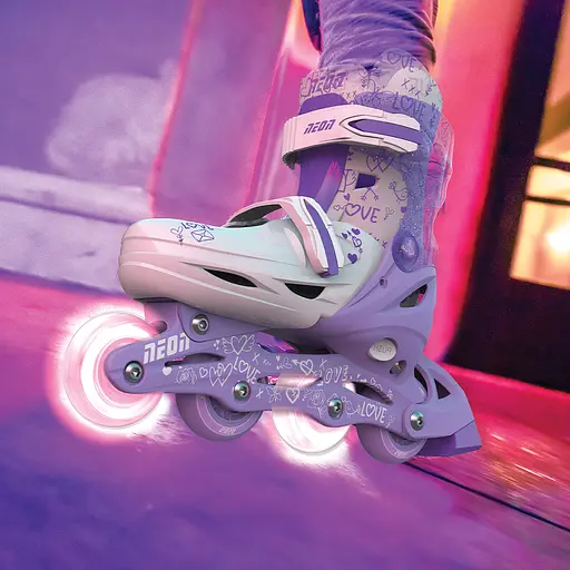 Ролики Neon Combo Skates Размер 30-33 Фиолетовый - фото 3