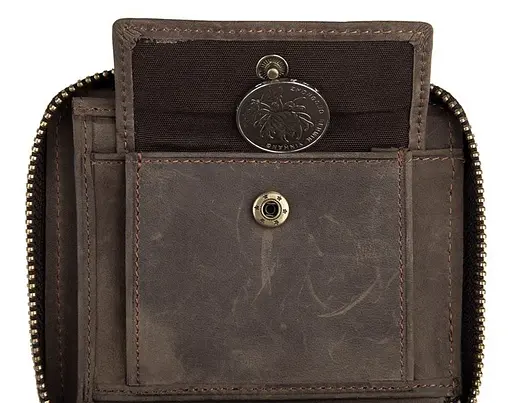 Мужской кожаный кошелек Vintage 10х11.5 см acs0015368 - фото 8