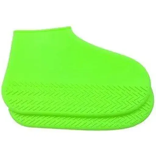 Многоразовые бахилы-чехлы для обуви силиконовые от воды и грязи S Green (kz234)