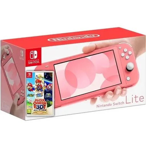Nintendo Switch Lite Coral + Гра Super Mario 3D All-Stars